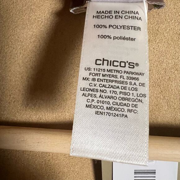 Chico’s Easy Faux Suede Perforated Jacket in Arabian Camel Size 12 - Picture 12 of 13
